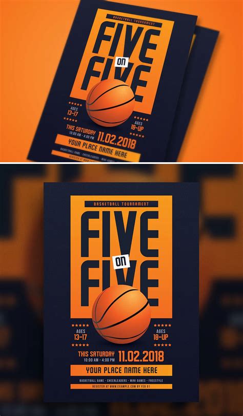 Basketball Tournament Flyer Design Template Psd Ai Basketball Posters