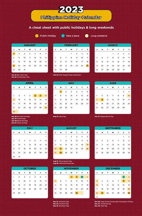 Philippine Holiday Calendar Pime Philippines
