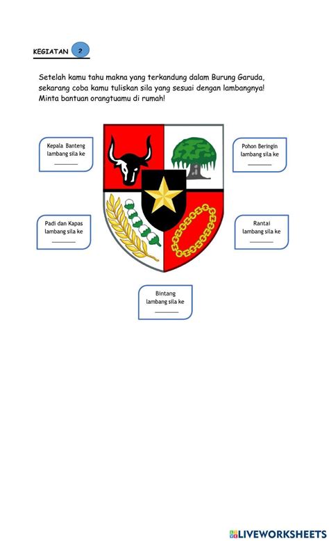 Penerapan Nilai Nilai Pancasila Worksheet Live Worksheets