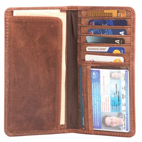 Rawhyd Full Grain Leather Long Bifold Wallet For Men Hunter Brown