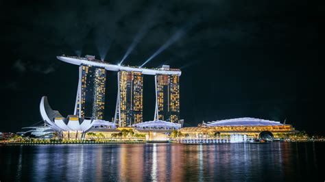 Marina Bay Sands Wallpaper 4k Hotel Singapore Night
