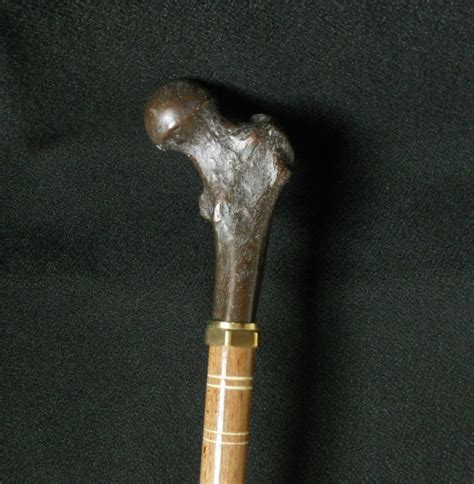 Steampunk Relics Steampunk Cane Walking Stick With Bronze Femur Handle