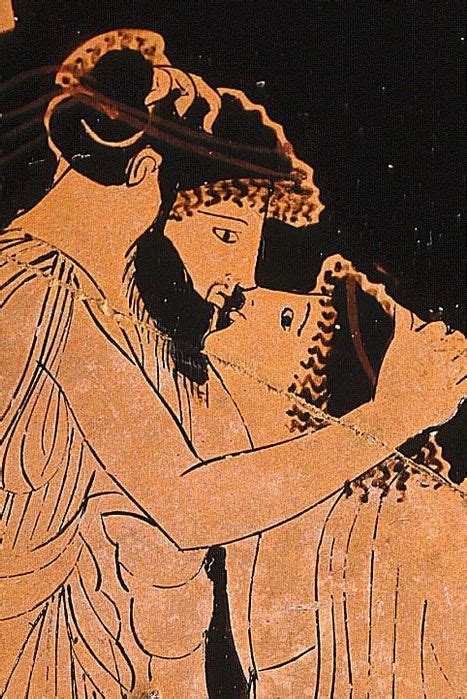 Erastes Lover And Eromenos Beloved Kissing Circa Bc Ancient
