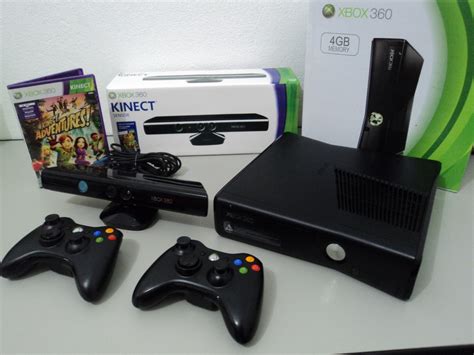Xbox 360 Slim 2 Controles Kinect Jogos Frete Grátis R 1190