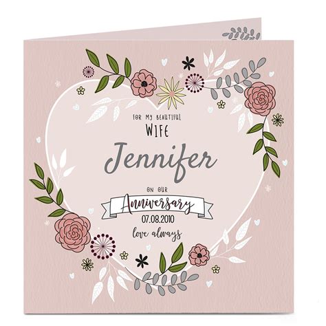 Buy Personalised Anniversary Card For My Beautiful Wife For Gbp 329