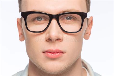 Handsome Man Wearing Glasses Stock Image Image Of Mimics Expressions 63930521