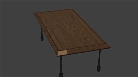 Wooden Dining Room Table Free 3d Model Blend Free3d