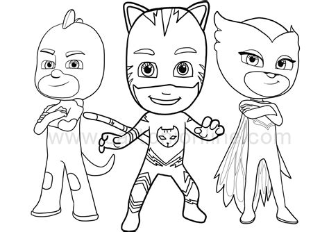 Disegno 7 Dei Pj Masks Da Colorare