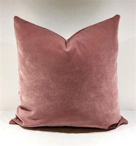 Dusty Rose Velvet Pillow Cover Pink Throw Pillows Pink Pillow Case