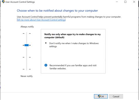 Help With User Account Control In Windows 10