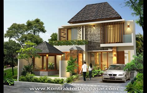 Desain rumah minimalis 2 lantai di lahan 10×12 m2. Desain Rumah luas 250 m2 ibu Suryani - ArtCon Bali
