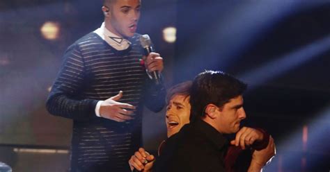 X Factor Stage Invasion Lee Nelson Crashes Stereo Kicks Performance Of You Are Not Alone