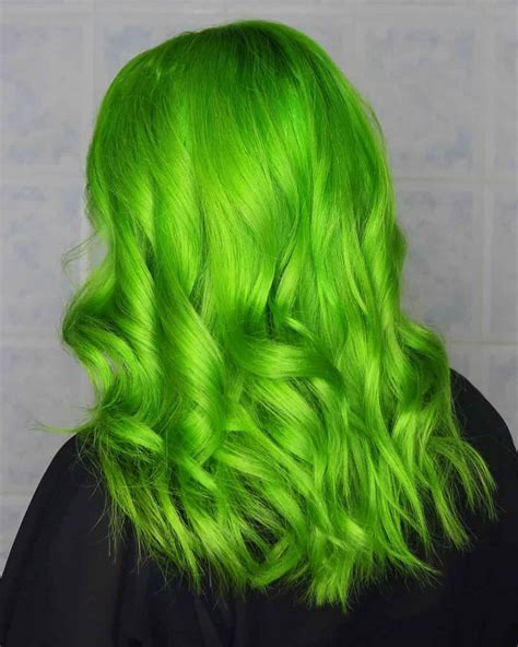 Lime Green Green Hair Dye Neon Green Hair Green Hair Colors