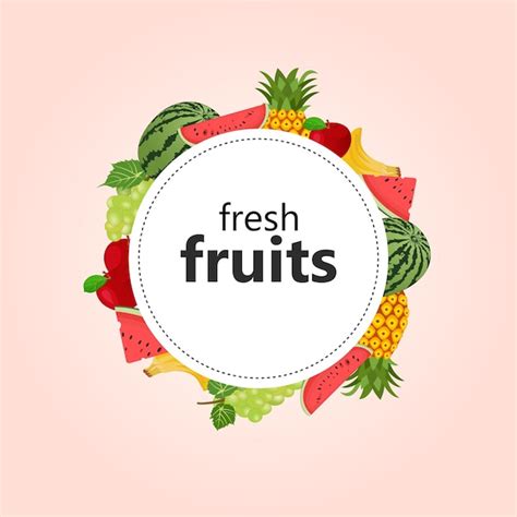 Premium Vector Fresh Fruits Collection Premium Vector Illustration
