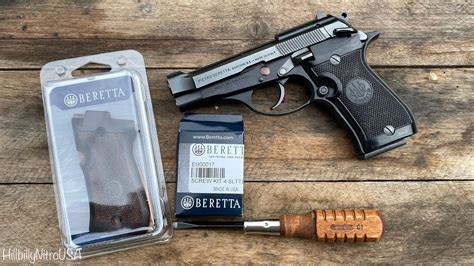 Pietro Beretta Model 85bb 9mm Short And Installing Pb Wooden Grips 😍