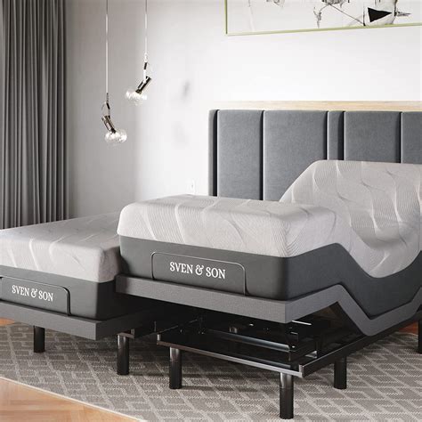 Amazon Com Sven Son Split King Adjustable Bed Base Frame Luxury Cool Gel Memory Foam