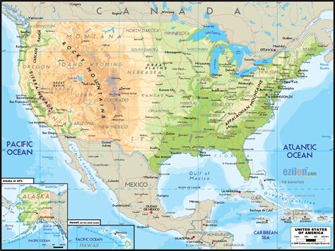Road Map Of United States Of America Ezilon Maps