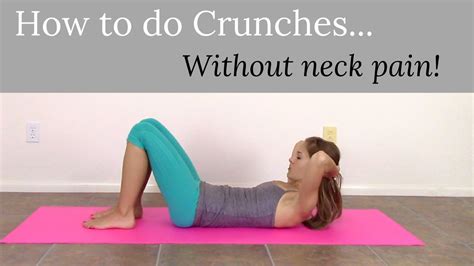 How To Do Crunches Without Neck Pain Crunches For Beginners YouTube