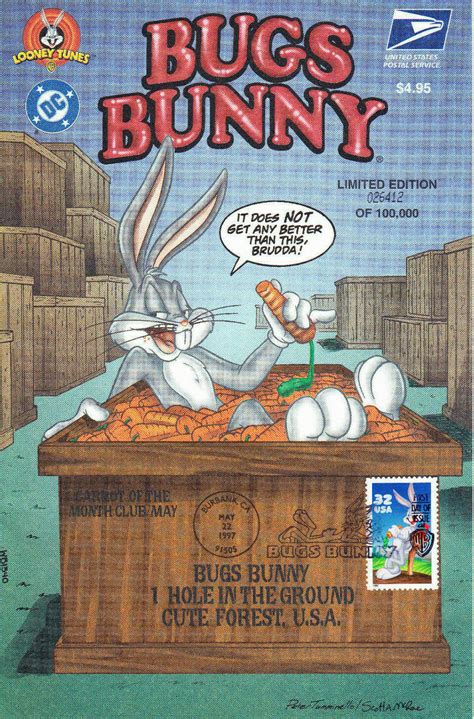 Usps First Day 3137 Bugs Bunny Looney Tunes Dc Comics 24 Pages Ltd Ed Burbank United States