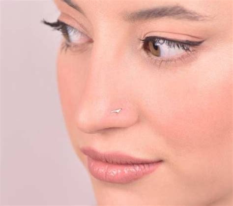 Unique Nose Stud 14k Gold Nose Screw 20g Gold Nose Jewelry Nose