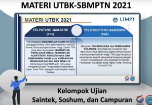 Materi UTBK SBMPTN 2021 – Termasuk Materi Penalaran Umum TPS (dok