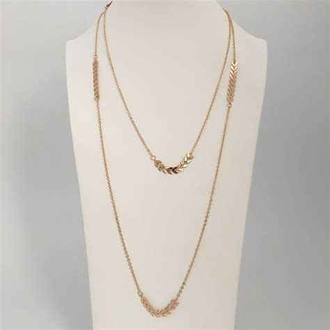 Trendy Women Necklace Gold Color Plating Long Chain Necklace For Women