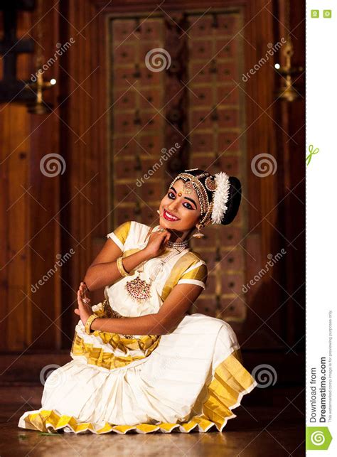 Beautiful Indian Girl Dancing Mohinyattam Dance Editorial Stock Photo