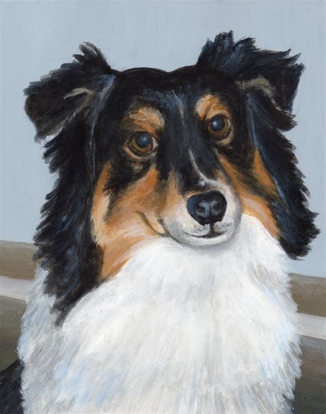 Debbie Shirley Art Bella Acrylic Painting Commissioned Dog Portrait