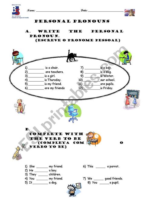 Verb To Be Personal Pronouns Esl Worksheet By Verita Hot Sex Picture