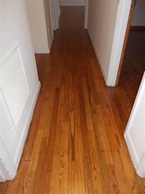Hallway Red Oak Minwax Early American Satin Finish Hardwood Floors