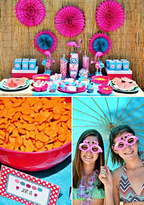 Bright And Girly Flamingo Pool Party Hostess With The Mostess®