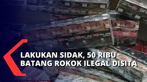 Tim Gabungan Satpol PP Sumenep Sita 50 000 Batang Rokok Ilegal Tanpa