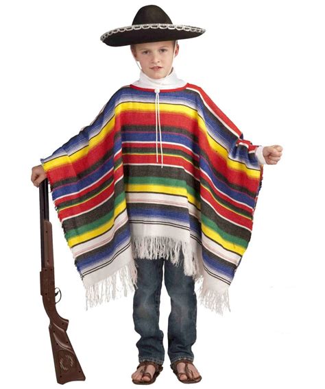 Mexican Poncho Kids Spanish Costume Boys Costumes