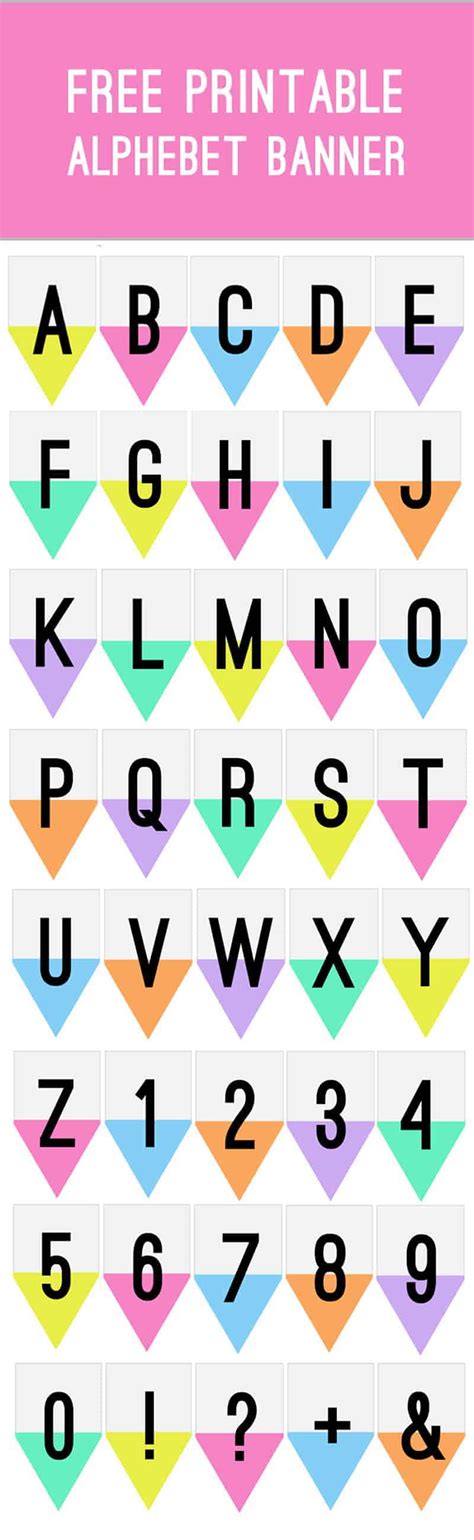 Alphabet Letters Banner Printable Free Printable Templates