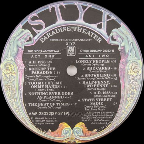 Styx Paradise Theatre Vinyllp Vinyliocz Internetový Obchod S