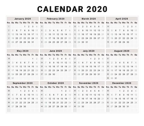 Printable Calender With Week Numbers 2020 Example Calendar Printable
