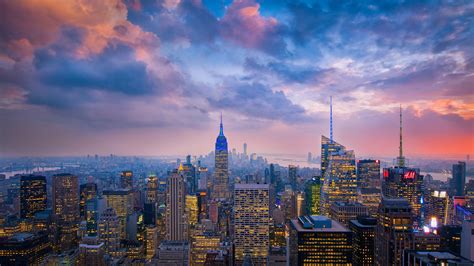 New York Cityscape During Sunset Hd New York Wallpapers Hd Wallpapers