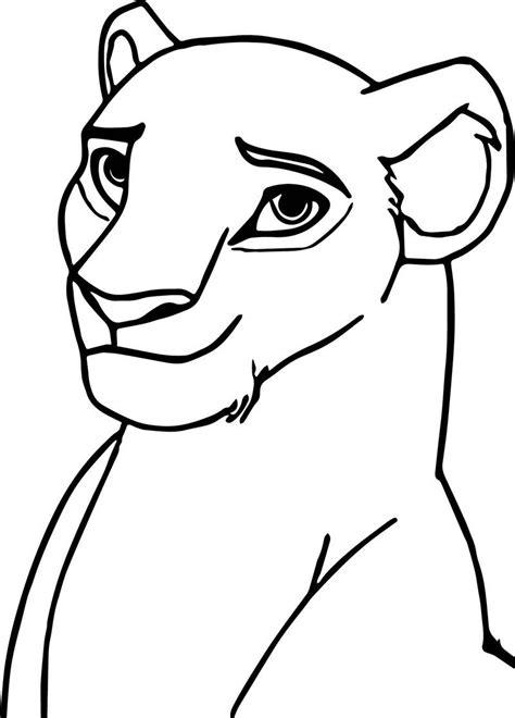 Sarafina Lion King Face Coloring Page Coloring Pages Coloring