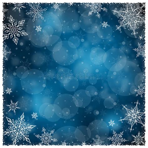 Christmas Winter Frame Illustration Christmas White Blue Empty