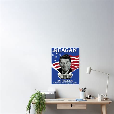 Vintage Ronald Reagan 1980 Campaign Poster Make America Great Again