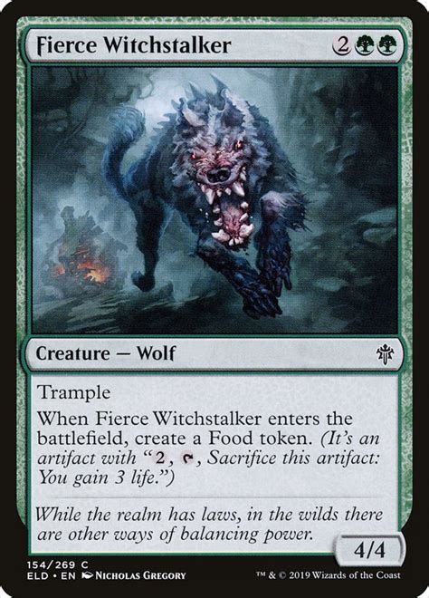 A sincere thank you goes out from the leopold pfo for the amazingly generous platinum level sponsors of the 2018 timber wolf trample. Fierce Witchstalker · Throne of Eldraine (ELD) #154 ...