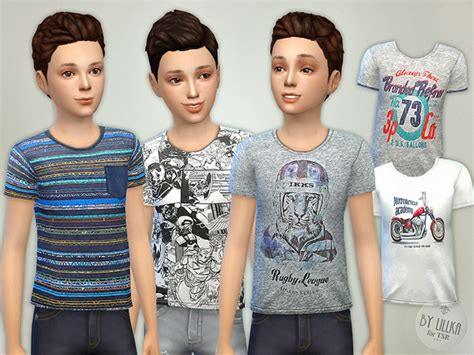 The Sims Resource T Shirt Collection For Boys P05 By Lillka Sims 4