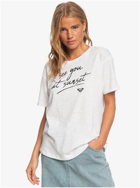 T Shirts Femme Roxy Follow Me To The Beach A T Shirt Snow White Wbk0 — Autismsuperman