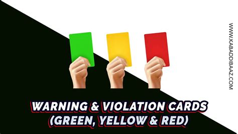 Pkl Warning And Suspension Cards Pro Kabaddi League Green Card