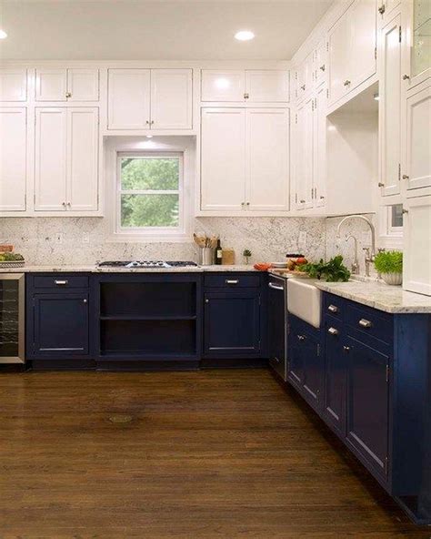 Kitchen Cabinets White Uppers Dark Lowers Home Interior Design White