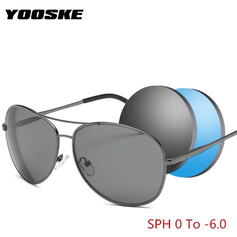 Yooske Brand Finished Myopia Polarized Sunglasses Men Classic Shading Sun Glasses Women