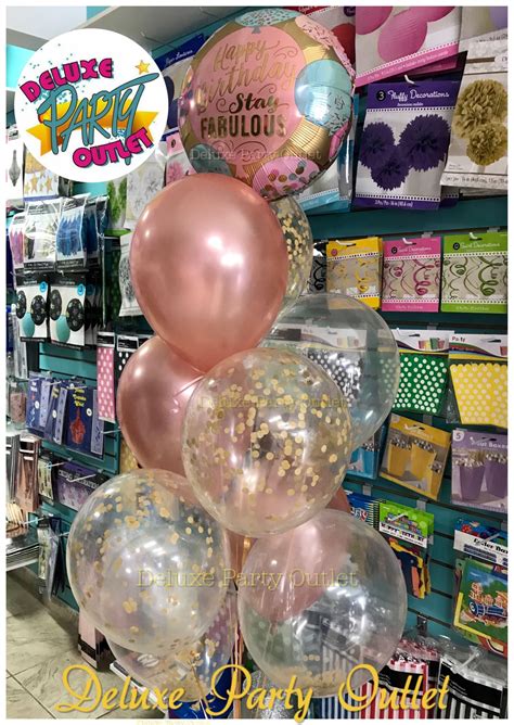 Rose gold balloons- confetti balloons | Rose gold balloons, Confetti balloons, Gold balloons