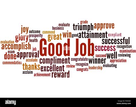 Good Job Word Cloud Concept On White Background Stock Photo Alamy