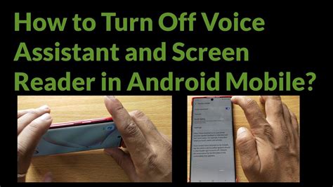 How To Turn Off Voice Assistant And Screen Reader In Android Mobile