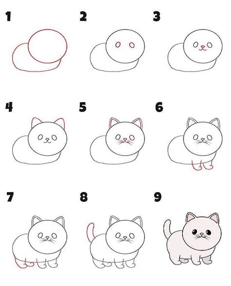 How To Draw Cat Idea 15 Step By Step Drawing Photos